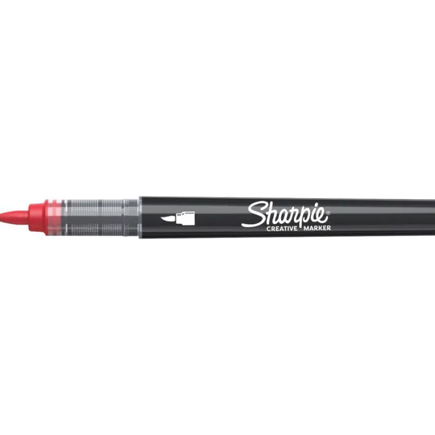 SHARPIE CREATIVE MARKERS feutres acrylique - Pointe pinceau - Rouge
