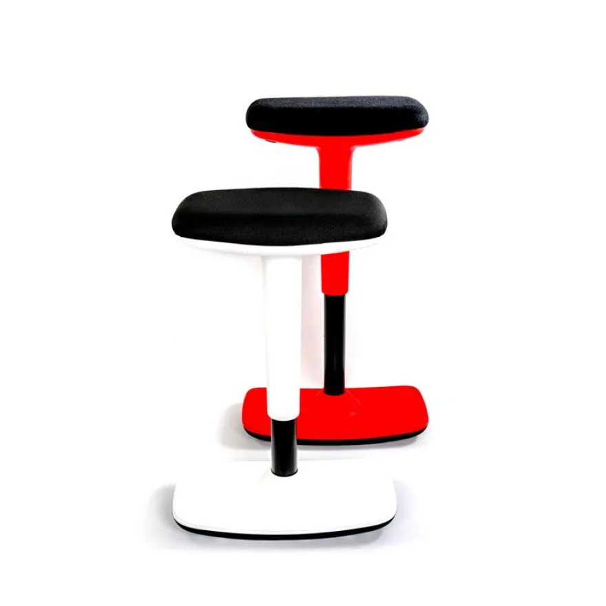 Siege Technique LED - tabouret assis-debout - hauteur réglable jusqu'à 76 cm - rouge