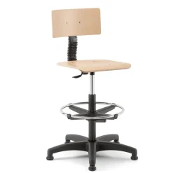 Siege technique RUMBA - tabouret assis-debout - assise bois