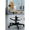 Siege technique TECNIK TB20 - tabouret assis-debout - hauteur réglable jusqu'à 78 cm - repose-pieds réglable - dossier - bois