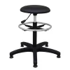 Siège technique TAB - tabouret assis-debout - hauteur réglable jusqu'à 82 cm - repose-pieds réglable - noir