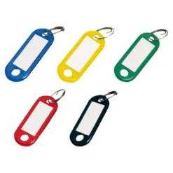 Sign - 20 Porte-clés - 56 x 22 mm - plastique - couleurs assorties