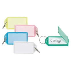 Sign - 5 Porte-clés - 56 x 29 mm - plastique - couleurs assorties