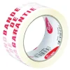 Sign - Ruban adhésif mention "Bande de garantie" - notée en rouge - 66 m x 50 mm - blanc & rouge