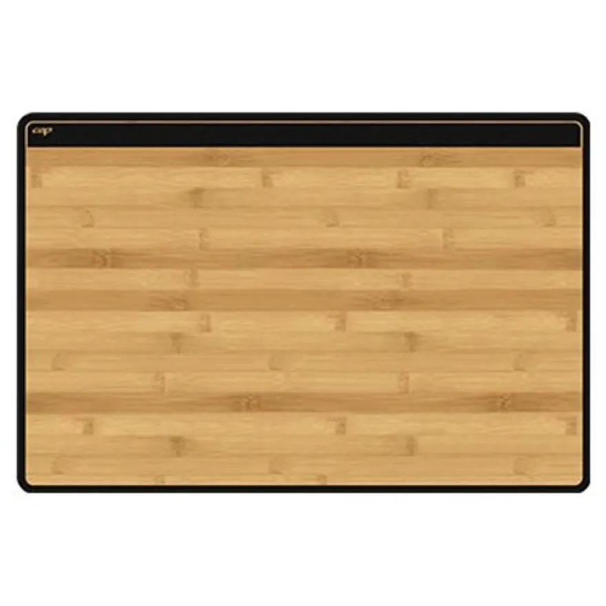 Silva by CEP - Sous-main avec rabat transparent - 58,5 x 38,5 cm - noir, bambou