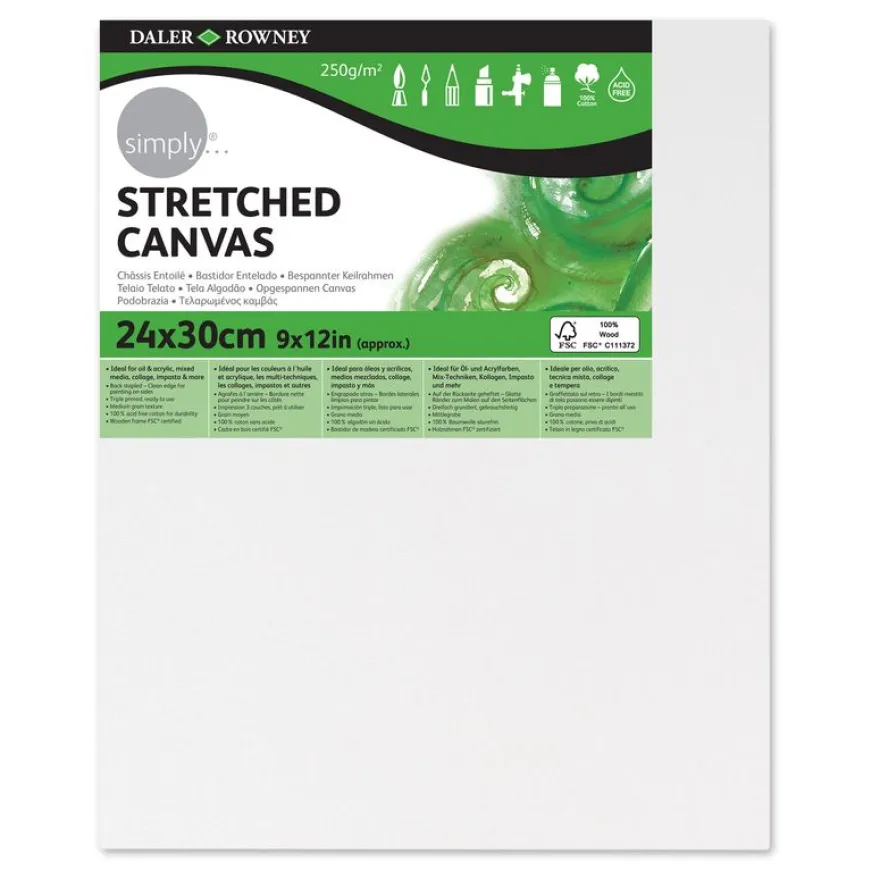 Simply - stretched canvas - 24 x 30 cm - 100 % coton, cadre en bois de pin