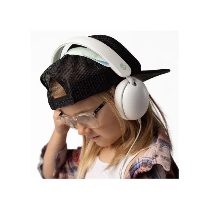 Skullcandy Grom - Casque filaire pour enfant - blanc
