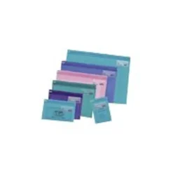 Snopake Zippa-Bag S - 5 Pochettes renforcées zippées - format enveloppes DL - coloris assortis