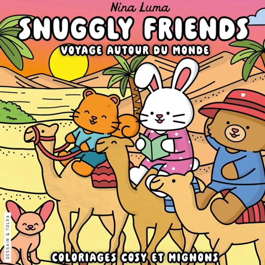 Snuggly friends - Voyage autour du monde - Nina Luma - Coloriages cosy et mignons - Cosy colo
