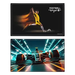 Sous-main Voiture + Foot - 59,5 x 36,2 cm - Assortis - Viquel