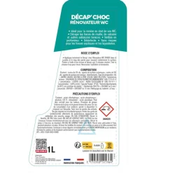 SPADO Décap' Choc - Rénovateur WC 3EN1 - produit de nettoyage - 1L