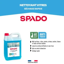 SPADO PRO - Produit de nettoyage vitres - bouteille 5 L
