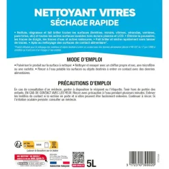 SPADO PRO - Produit de nettoyage vitres - bouteille 5 L