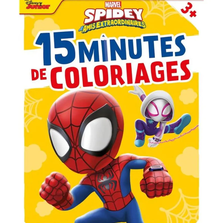 Spidey et ses amis extraordinaires - 15 minutes de coloriages - livre à colorier