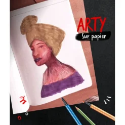 STABILO Aquacolor Arty - 24 Crayons de couleur aquarellables