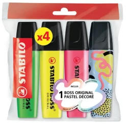 STABILO BOSS ORIGINAL - 3 Surligneurs Original + 1 Surligneur Original by Ju Schnee