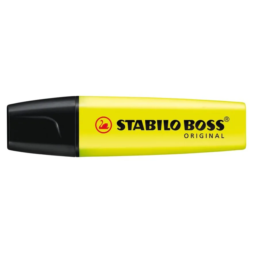 STABILO BOSS ORIGINAL - Pack de 4 Surligneur fluos - orange, jaune, vert, rose