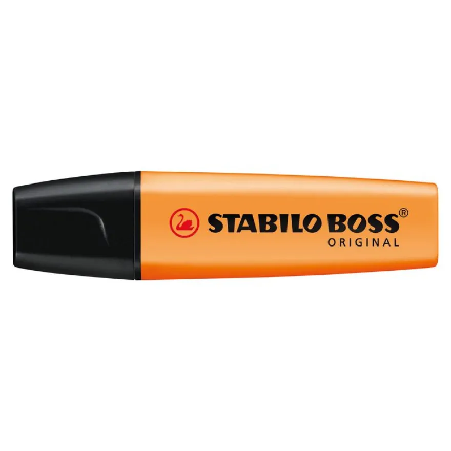 STABILO BOSS ORIGINAL - Pack de 4 Surligneur fluos - orange, jaune, vert, rose