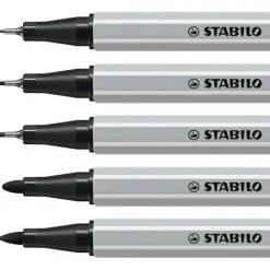 STABILO Creative tips ARTY - 5 Feutres de coloriage de pointes différentes - noir