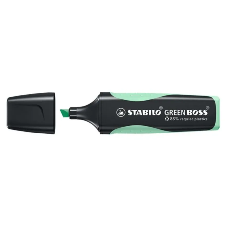 STABILO GREEN BOSS Pastel - Pack de 4 surligneurs - couleurs pastels assorties