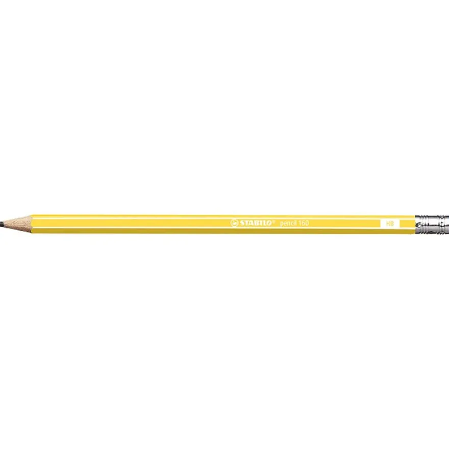 STABILO pencil 160 - 3 Crayons à papier - HB - embout gomme - couleurs assorties
