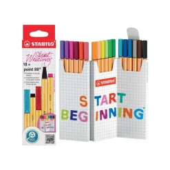 STABILO point 88 - Etui zig zag de 18 stylos feutres - pointe fine