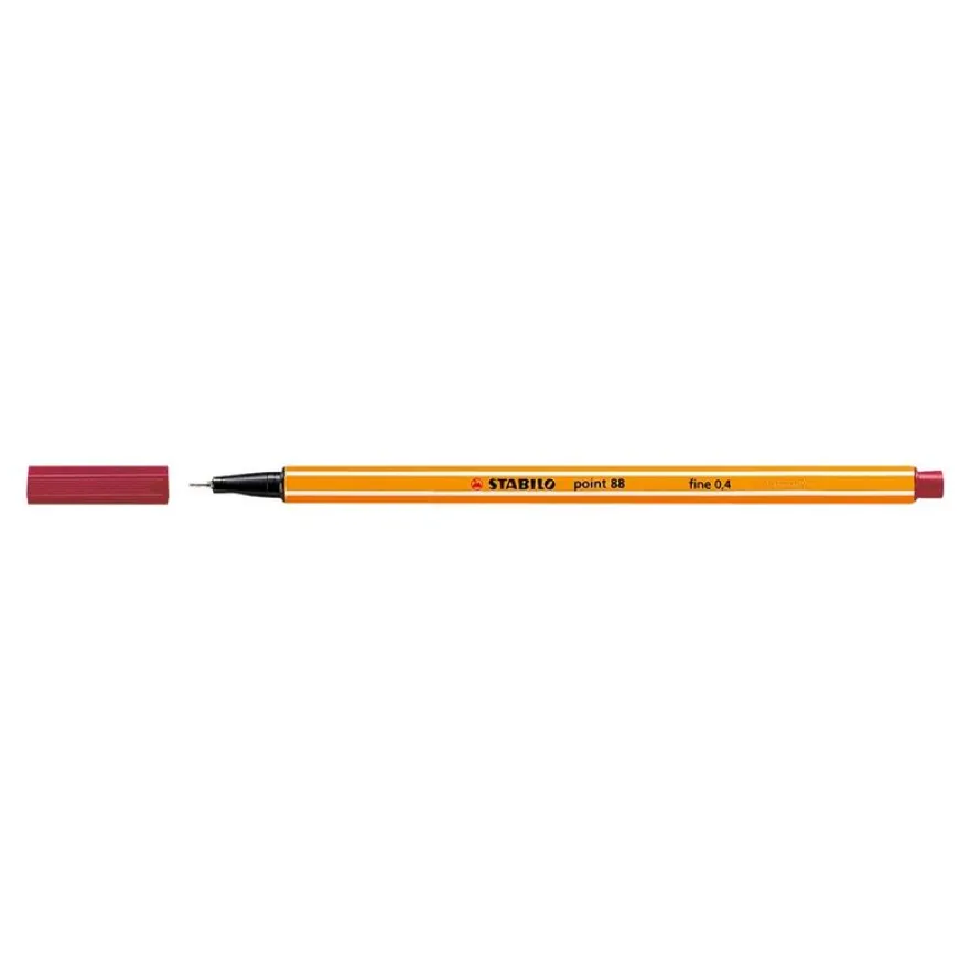 STABILO point 88 - Feutre fin - 0.4 mm - rouge terracota