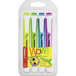 Stabilo swing cool - Pack de 4 surligneurs - couleurs assorties - encre à l'eau - 1-4 mm
