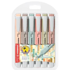 STABILO Swing cool NatureCOLORS - Pack de 6 surligneurs - couleurs assorties