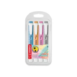 STABILO Swing cool Pastel - Pack de 4 surligneurs - couleurs assorties
