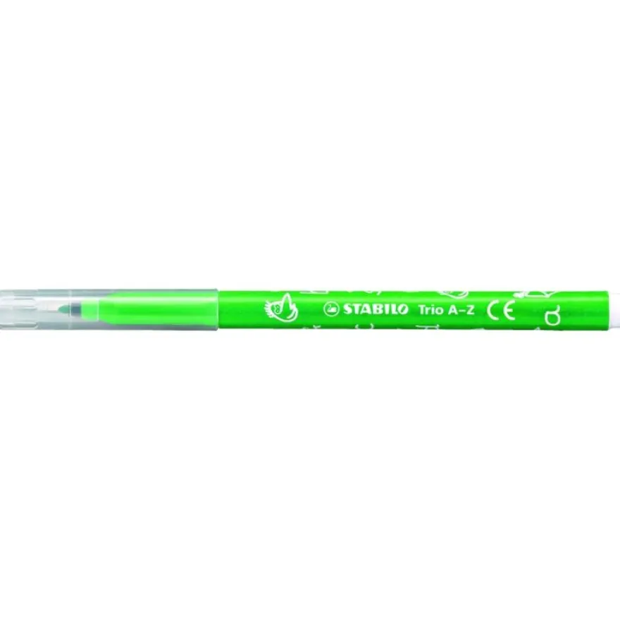 STABILO Trio A-Z - 12 Feutres dont 2 fluo - pointe moyenne