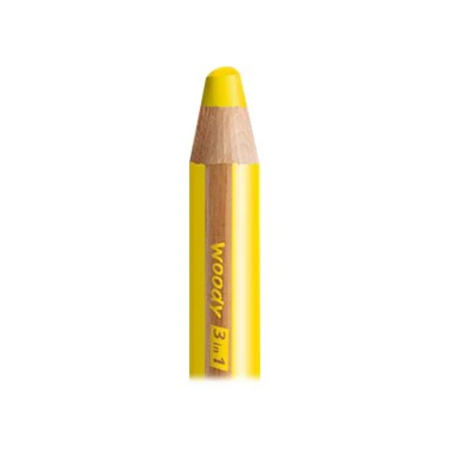 Stabilo woody 3 in 1 - 6 Crayons de couleur - 10 mm - couleurs assorties
