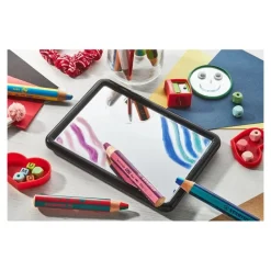 STABILO woody 3 in 1 duo - pack de 5 crayons de couleur - couleurs assorties