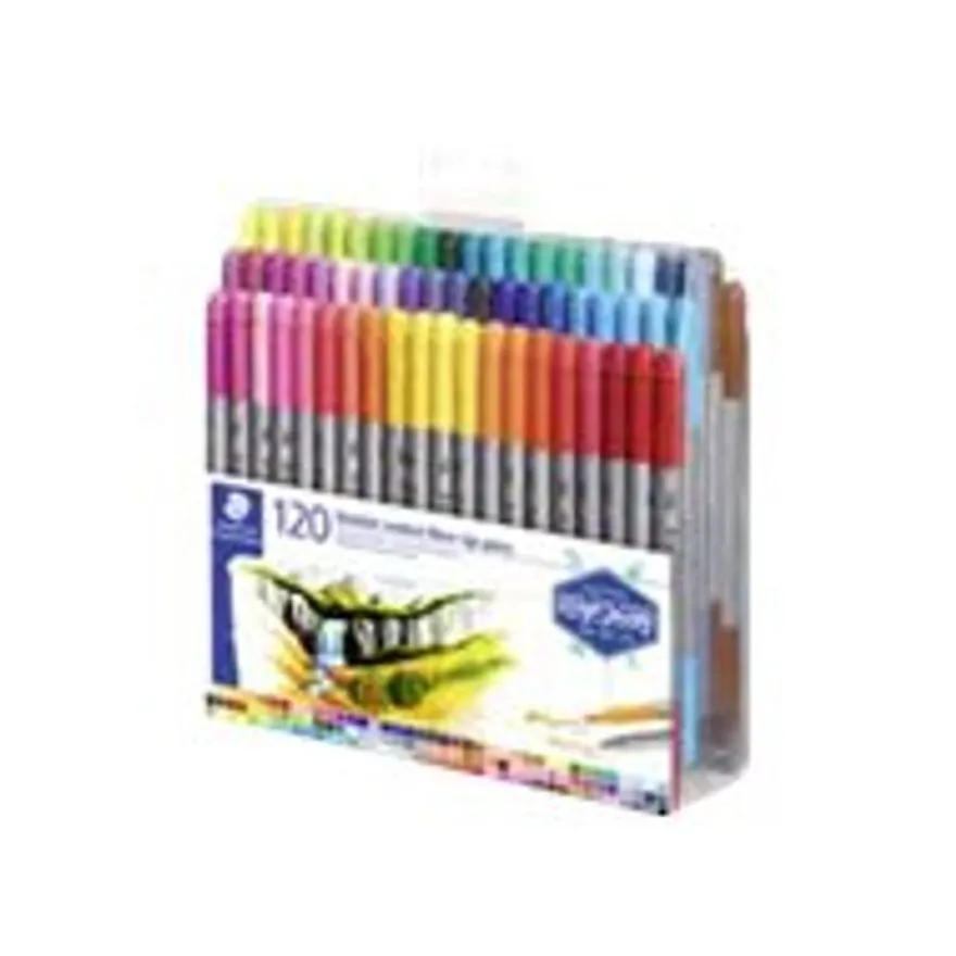 STAEDTLER Design Journey - 120 Feutres double pointe - couleurs assorties