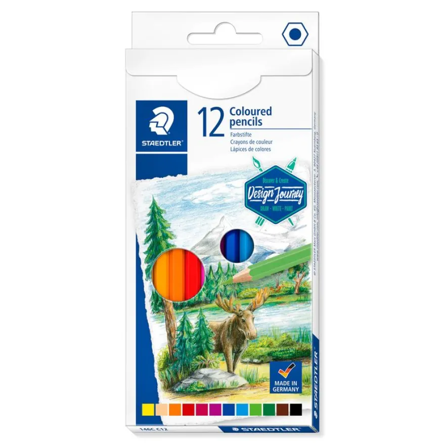 Staedtler Design Journey - 12 Crayons de couleur