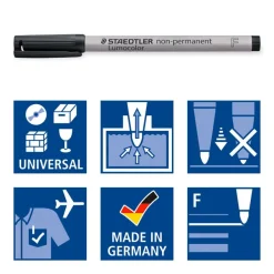 STAEDTLER LUMOCOLOR 316 - Marqueur non permanent - pointe fine - noir