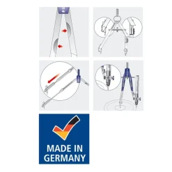 Staedtler Mars 554 - Coffret compas : mine ou bague interchangeable