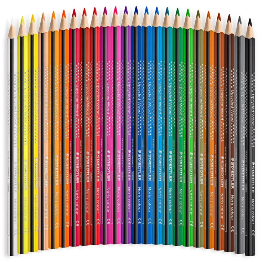 STAEDTLER Noris Design Journey - 24 Crayons de couleur - couleurs brillantes assorties