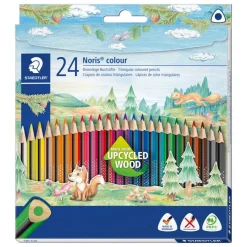 STAEDTLER Noris Design Journey - 24 Crayons de couleur - couleurs brillantes assorties