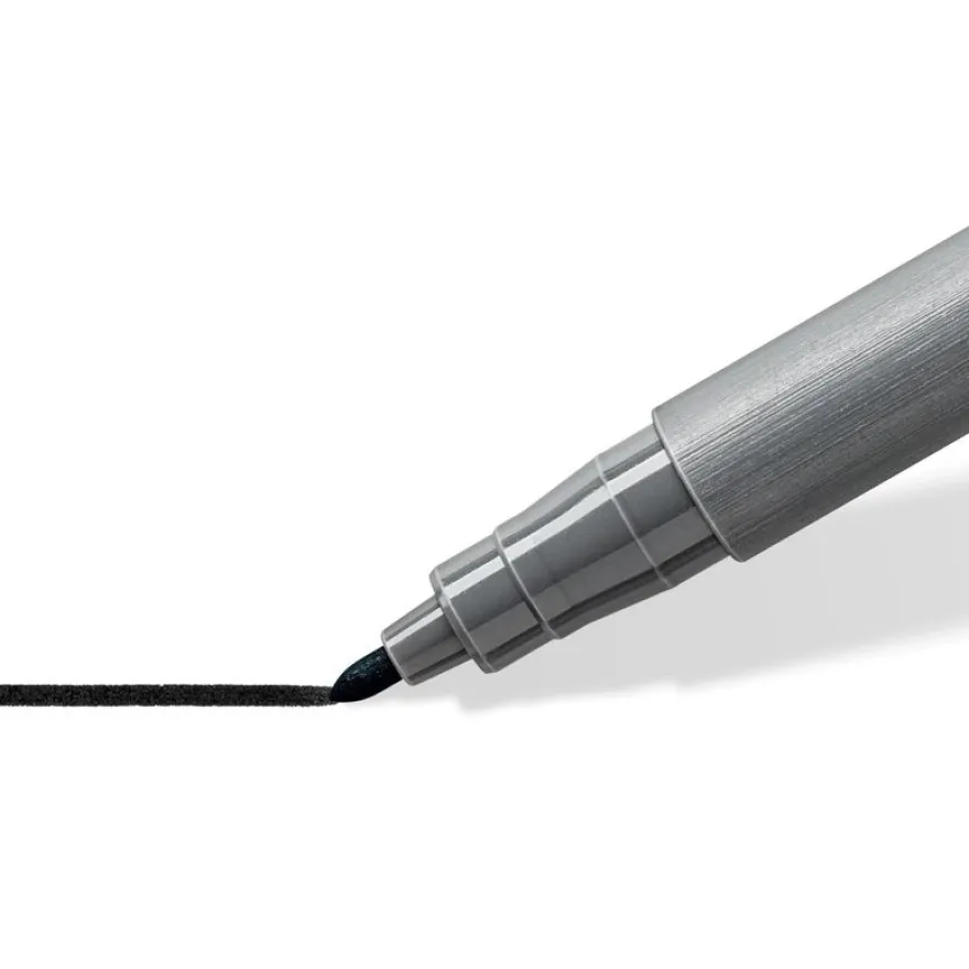 STAEDTLER Pigment pen 379 - 2 feutres - pointe ogive 1 mm - noir intense
