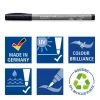STAEDTLER Pigment soft brush 372 - 6 feutres pointe pinceau souple - gris & noir assortis