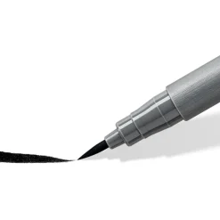 STAEDTLER Pigment soft brush 372 - 6 feutres pointe pinceau souple - gris & noir assortis