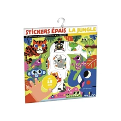 Stickers épais - La jungle - Livre d’activités créatives
