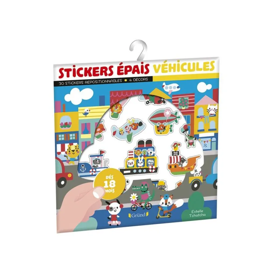Stickers épais - Véhicules - Livre d’activités créatives