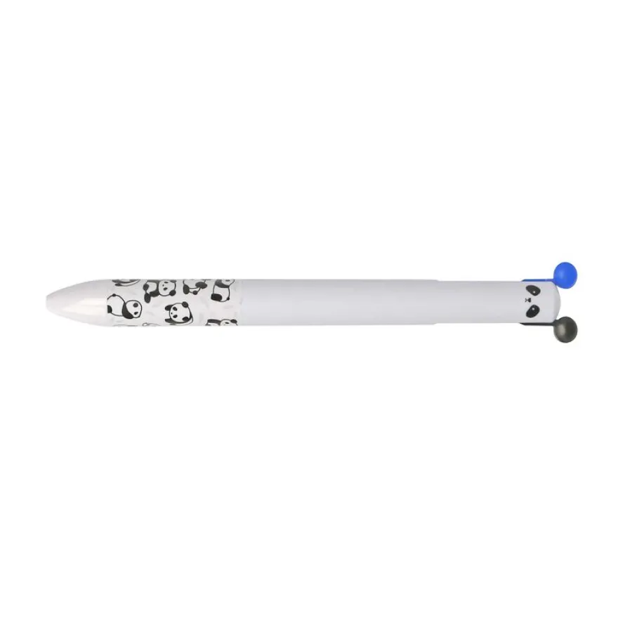 Stylo bille 2 en 1 Animal White