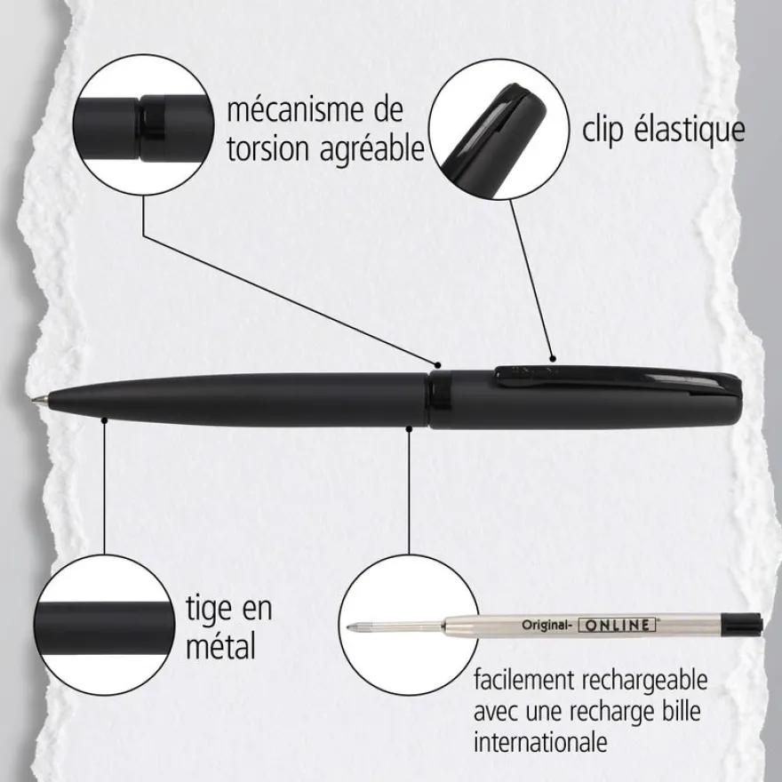 Stylo bille Eleganza Pure Black