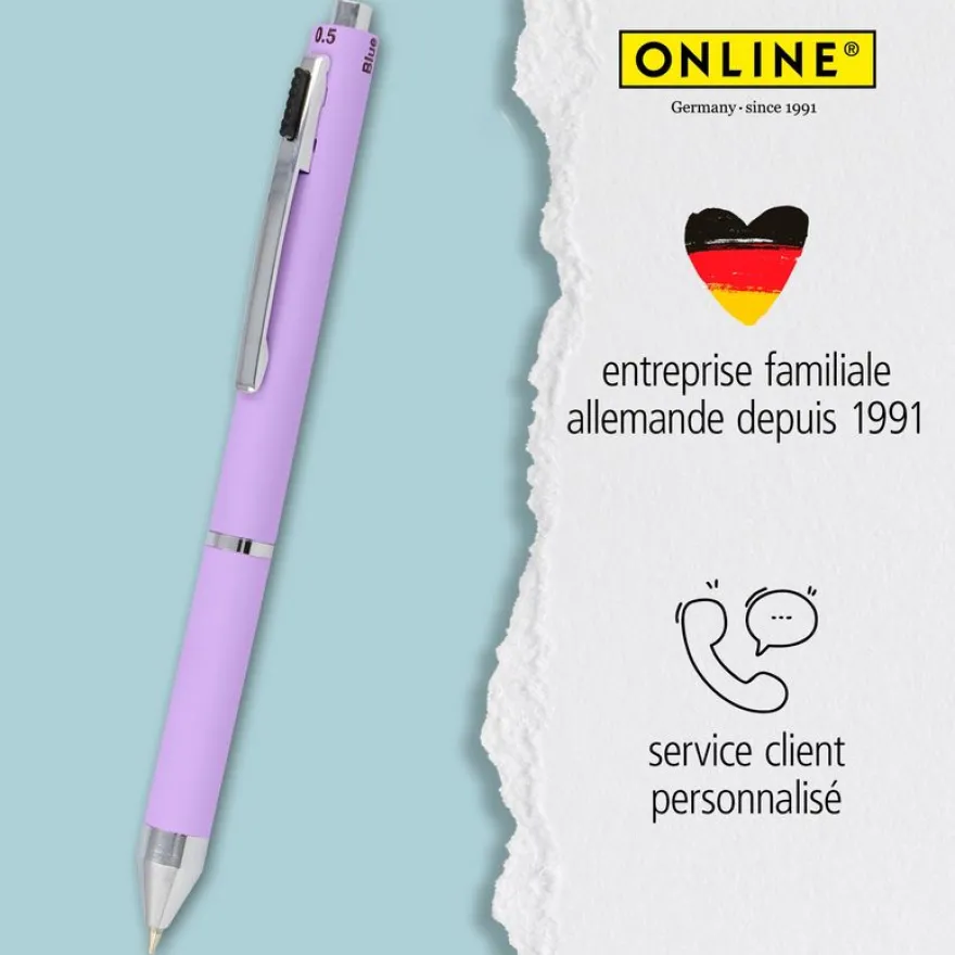Stylo bille Multipen 4 in 1 Fashion Lilac