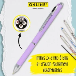 Stylo bille Multipen 4 in 1 Fashion Lilac