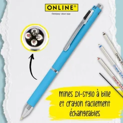 Stylo bille Multipen 4 in 1 Fashion Blue