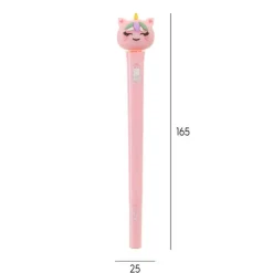 Stylo Licorne lumineux rose Back2Fun